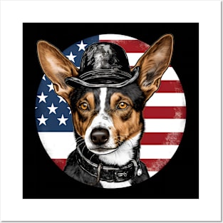 Patriotic Basenji Posters and Art